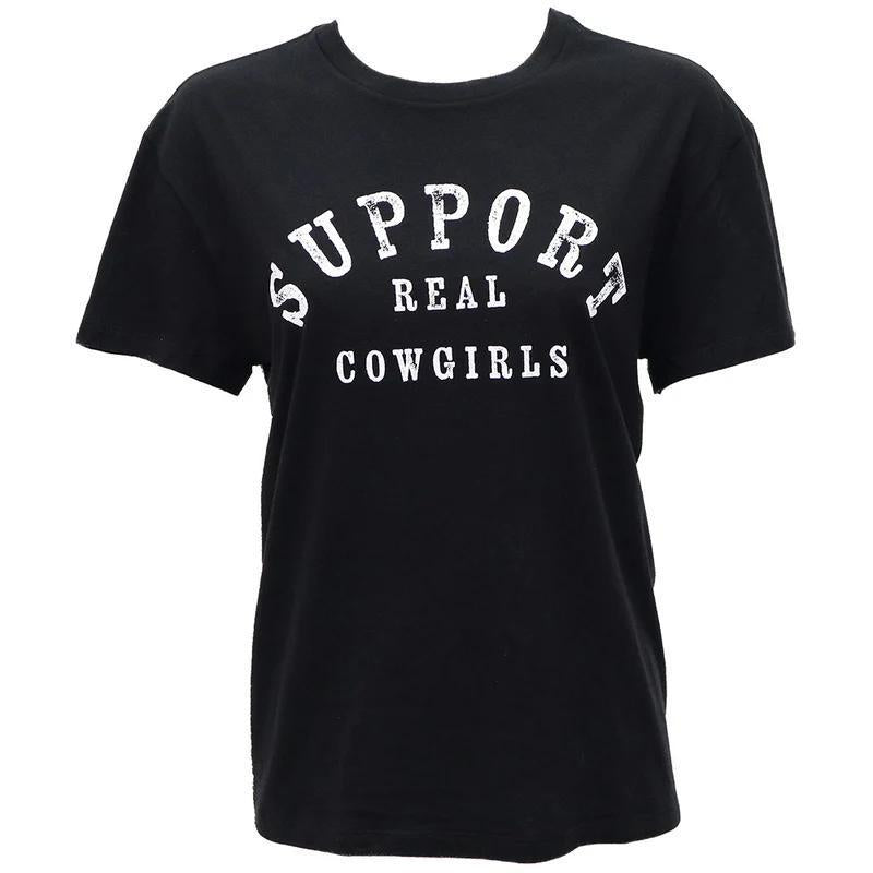 Hooey HT1785BK Women's "Support Real Cowgirls" T-Shirt