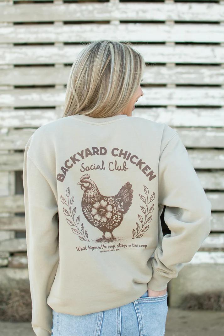 American Farm Co - Backyard Chicken Social Club - Graphic Crewneck