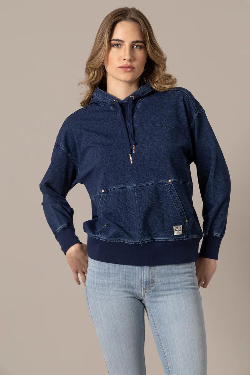 Kimes Ranch Tess Western Hoodie - Indigo Blue