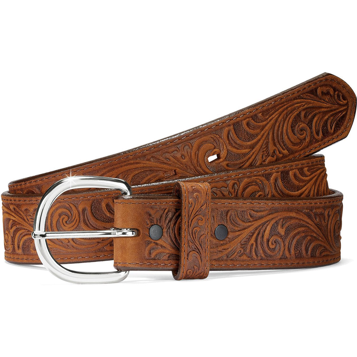 Justin 53909 Western Scroll Tooled Belt