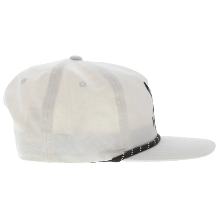 Hooey 6038T-CR-Mallard 5-Panel Full Surround Snapback-Cream