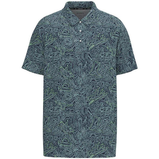 Hooey HP2602NVBL "The Drive" Polo Cloud Blue w/Topography Lines