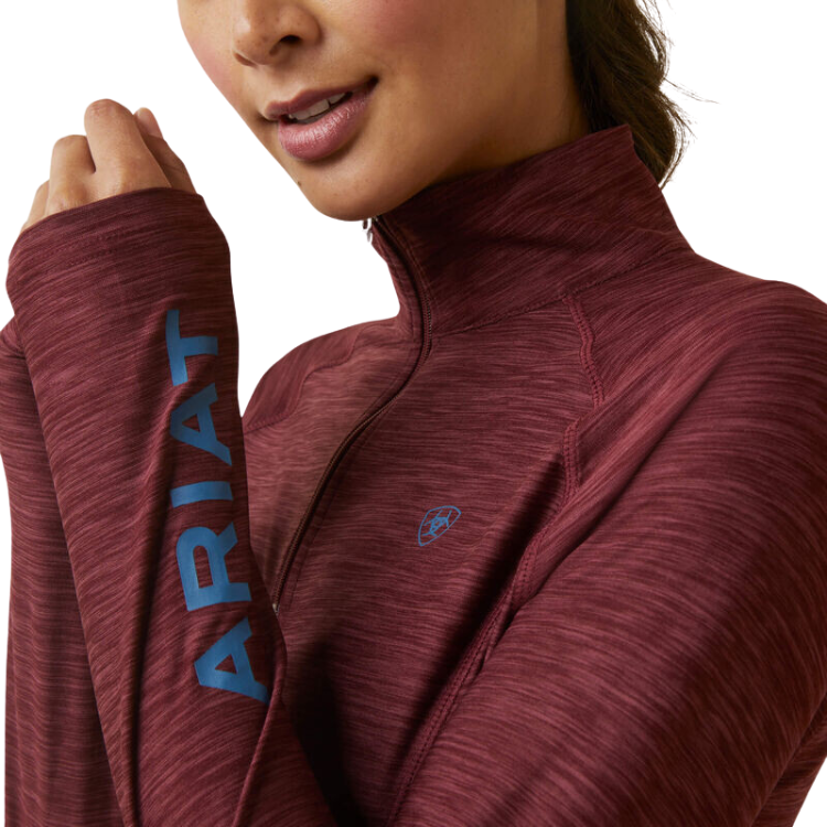 Ariat TEK 10046131 WOMENS LAGUNA 1/4 ZIP LS TOP TAWNY POR