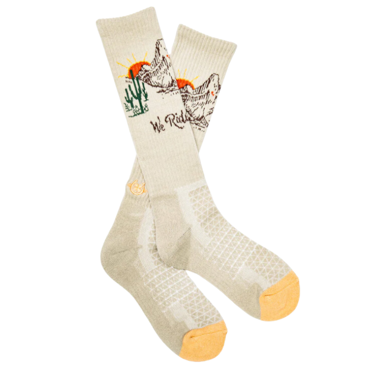 Lucky Chuck 110124723 We Ride At Dawn - Tan Performance Socks