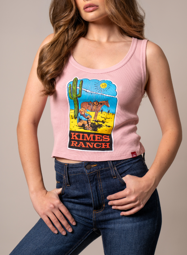 Kimes Ranch LUCKY B DUSTY PATH Tank - Light Pink