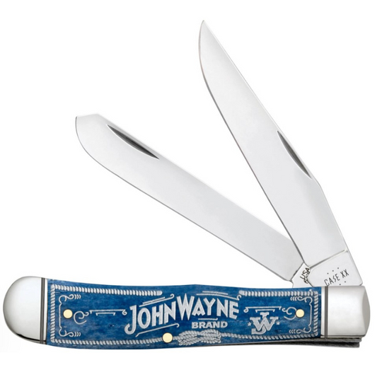 Case 10719 John Wayne Smooth Trapper - Navy Blue Bone