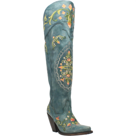 Dan Post DP3271-Flower Child-Snip Toe-Turquoise