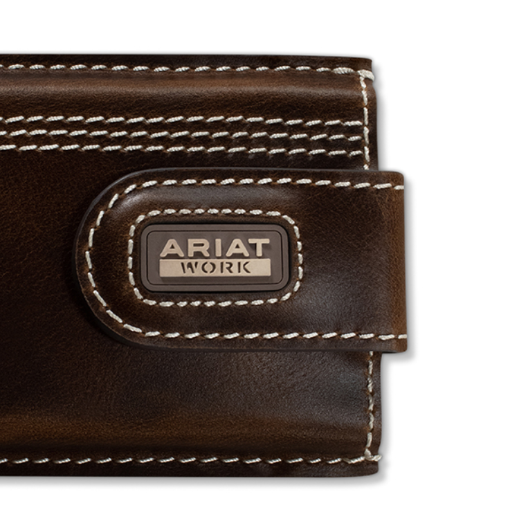 Ariat A3403702 Work Men's Utility Wallet Triple Stitch Brown