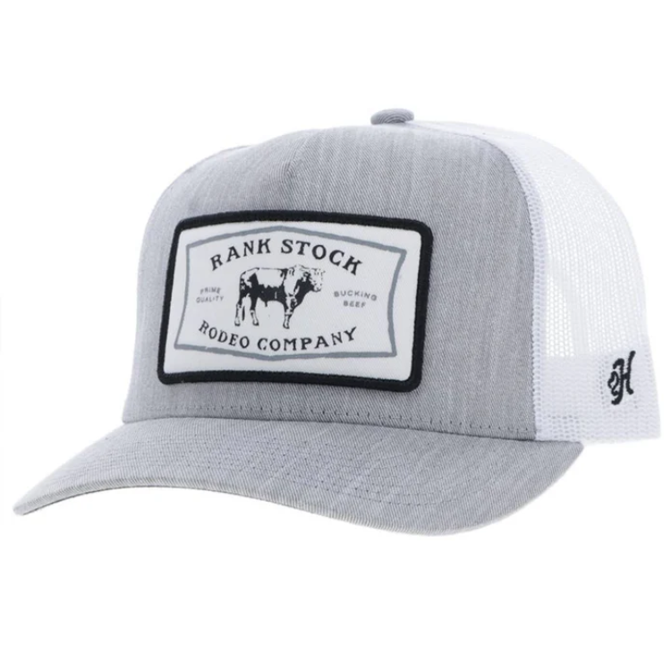 Hooey 2561T-GYWH Rank Stock Ball Cap