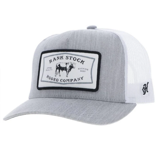 Hooey 2561T-GYWH Rank Stock Ball Cap