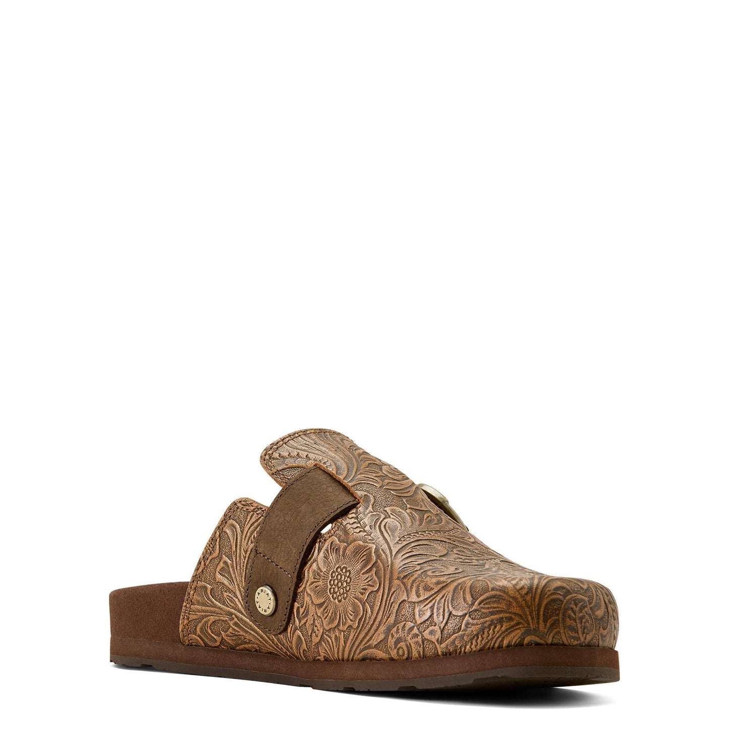 Ariat 10074266 Women's Country Mule Brown Floral Emboss