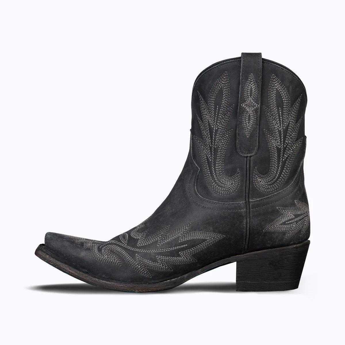 Lane LB0493C Lexington Bootie-Distressed Jet Black