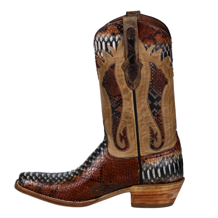 Black Jack RD6552-V4 Men's Python Snake - Rust Dyed
