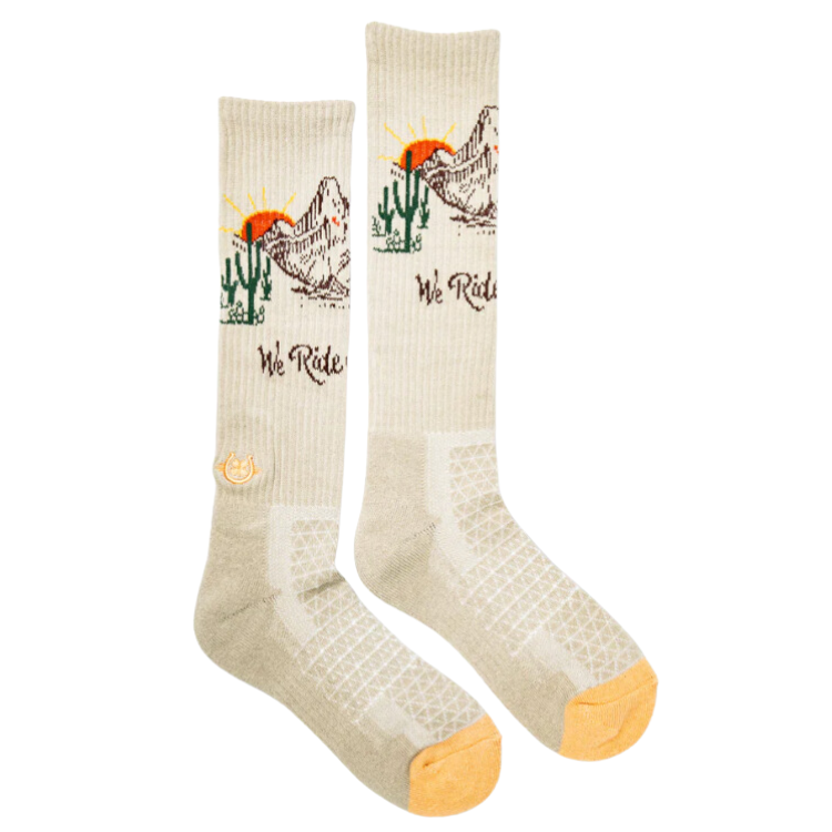 Lucky Chuck 110124723 We Ride At Dawn - Tan Performance Socks