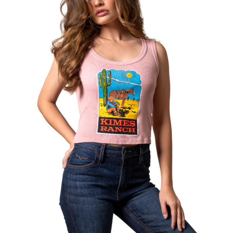 Kimes Ranch LUCKY B DUSTY PATH Tank - Light Pink