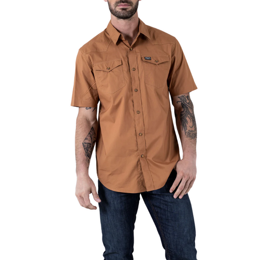 Kimes Ranch Rio Short Sleeve Dress Shirt - WW Brown