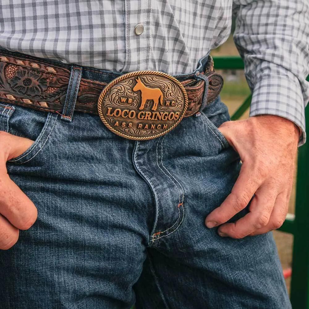 Montana Silversmith A1030WR Loco Gringos Whiskey Bent Attitude Buckle