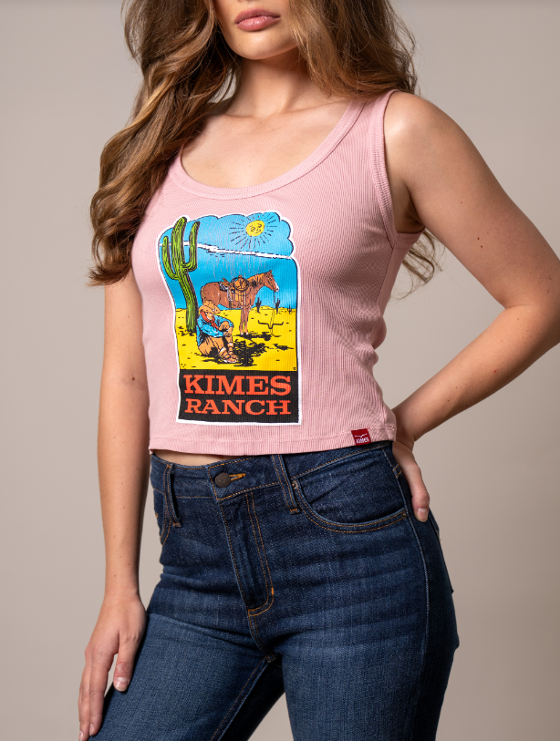 Kimes Ranch LUCKY B DUSTY PATH Tank - Light Pink