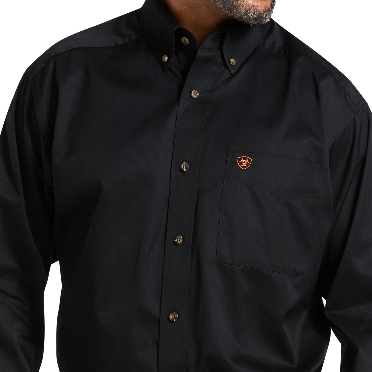 Ariat 10000502 Men's Solid Twill Classic Fit Shirt - Black