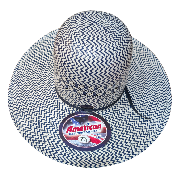 American Hat Co 250th 2020 Straw - Blue & White