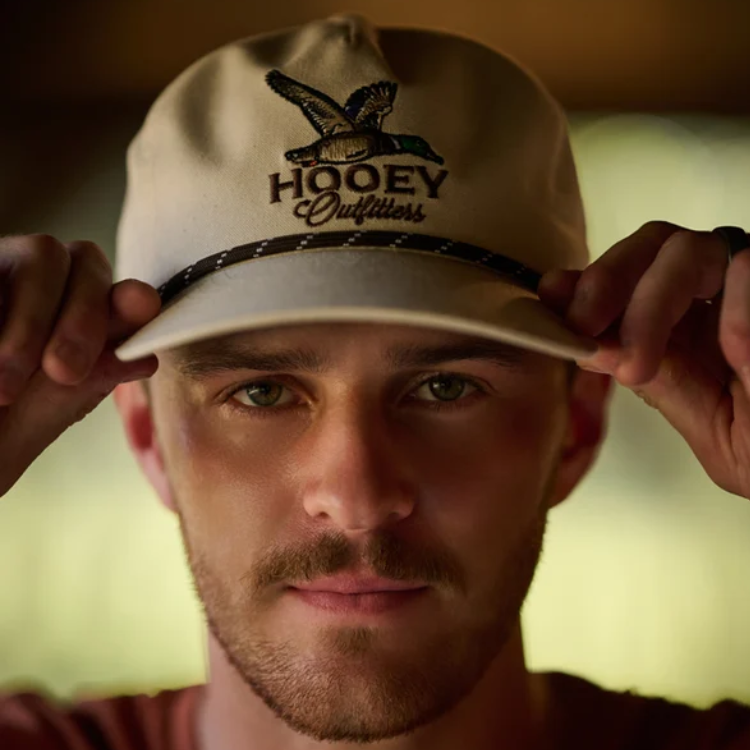 Hooey 6038T-CR-Mallard 5-Panel Full Surround Snapback-Cream