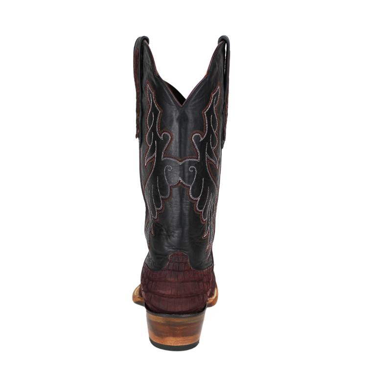 Black Jack LBGY7834-5C4 Women's Sueded Caiman Belly - Burgundy