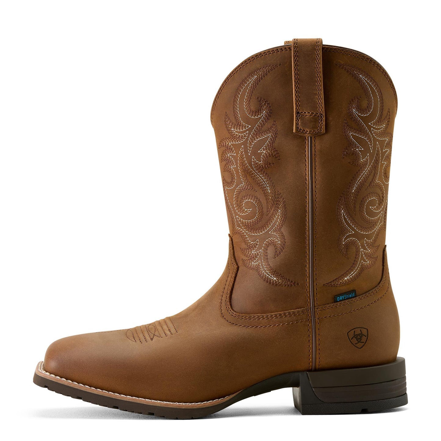 Ariat 10064047 Men's Hybrid Ranchway Waterproof Cowboy Boot - Distressed Brown