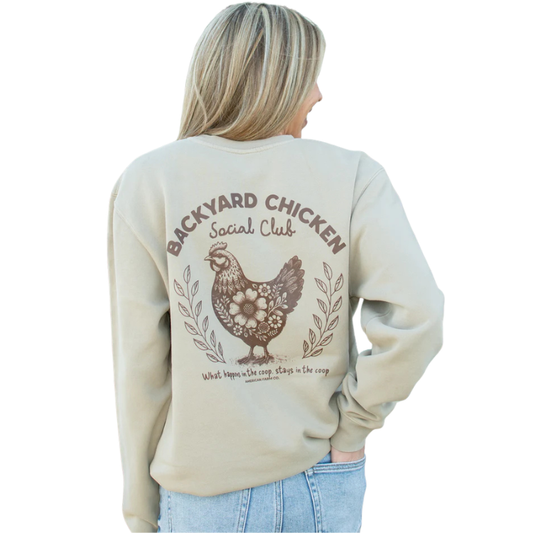American Farm Co - Backyard Chicken Social Club - Graphic Crewneck