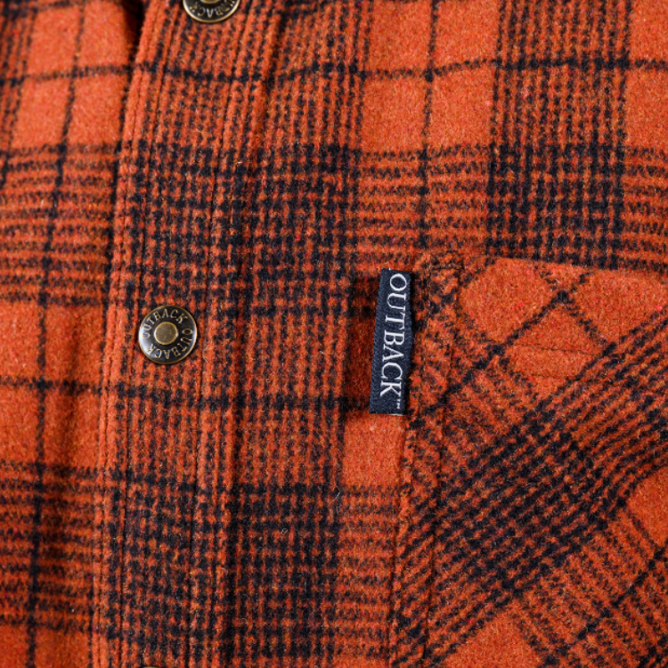 Outback 42667 Men's Clyde Big Shirt - Burnt Orange