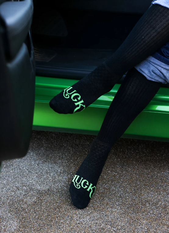 Lucky Chuck 1101261036 - The Cowboy - Black - Socks Pair