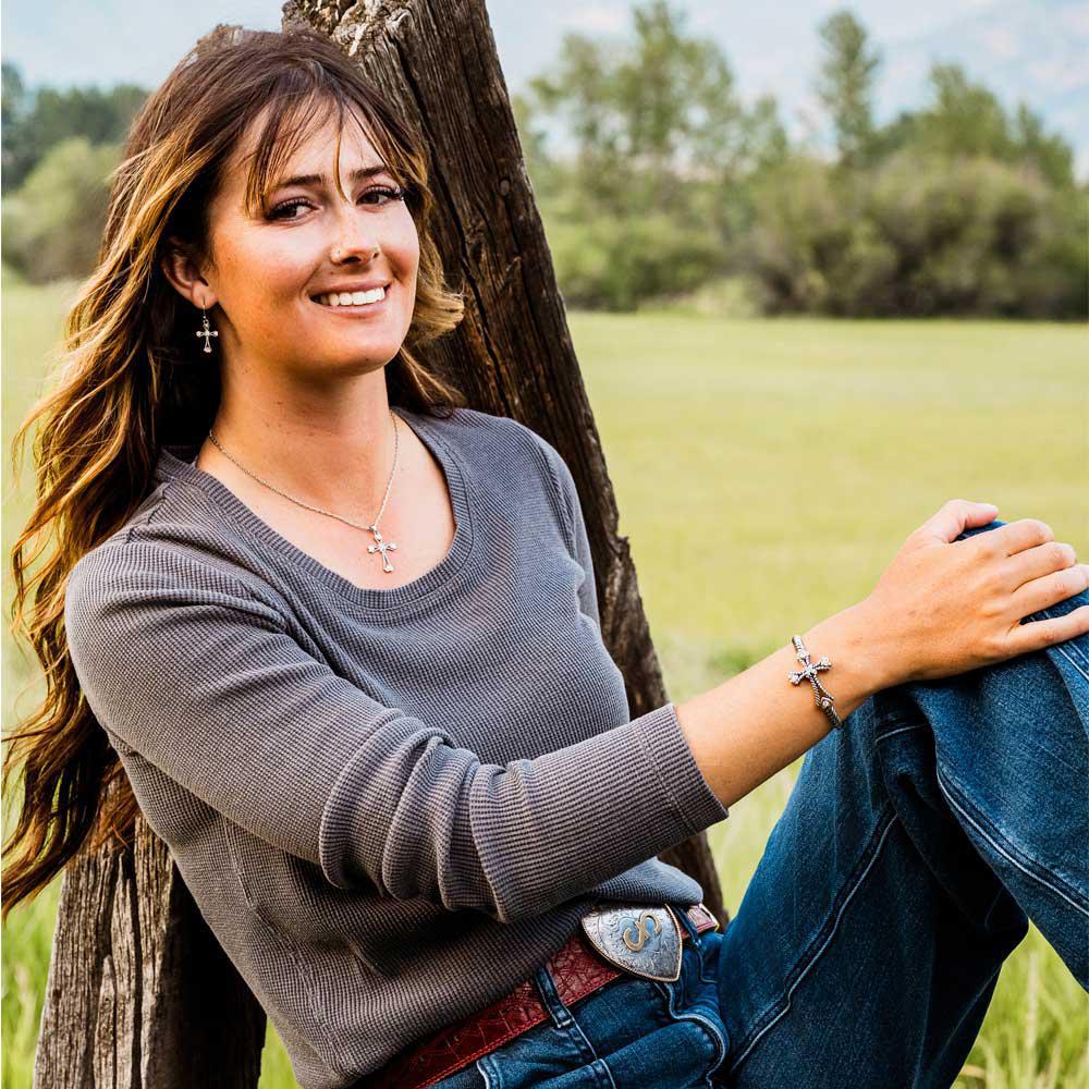 Montana Silversmith ER6040 Faith in my Heart Cross Earrings