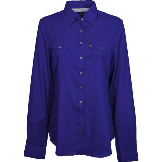 Hooey HT1664BL "SOL COMPETITION" LADIES ROYAL LONG SLEEVE