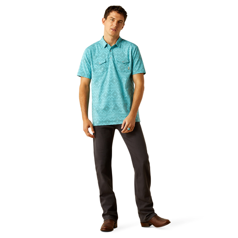 Ariat 10061470 Men's Retro Western Snap Polo