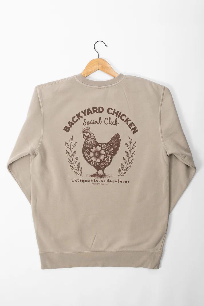 American Farm Co - Backyard Chicken Social Club - Graphic Crewneck