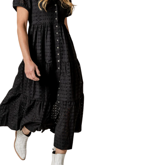 Kimes Ranch Neve Eyelet Dress - Black