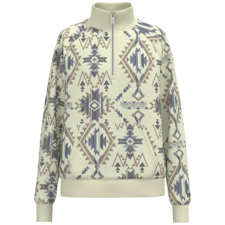 Hooey - HH2624CRAZ - Mesa - 1/4 Zip - Women's Cream Pullover