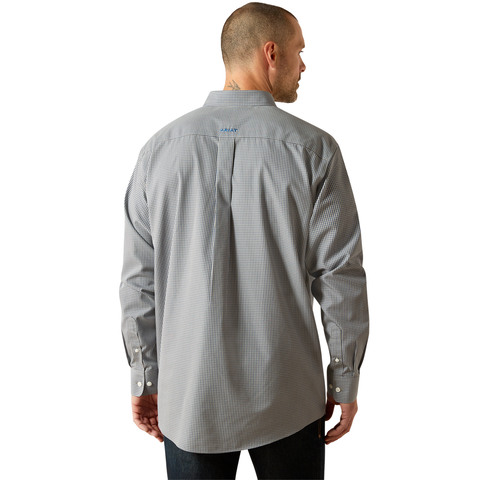 Ariat 10062232 MNS Wrinkle Free Clayton Classic Fit Shirt Light Grey