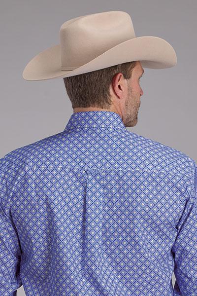 Roper 03-001-0326-3025 Men's Button Shirt-Periwinkle Foulard