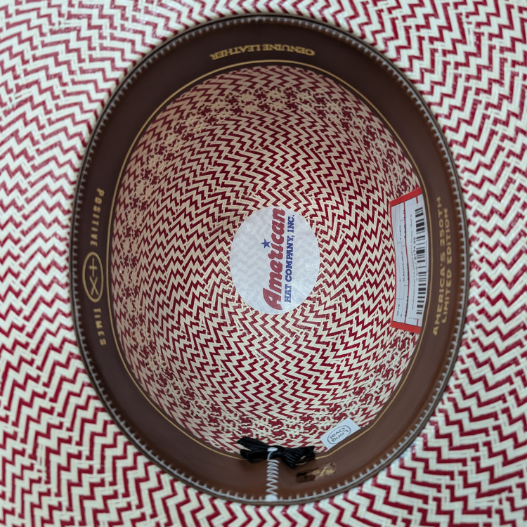 American Hat Co 250th 2010 Straw - Red & White