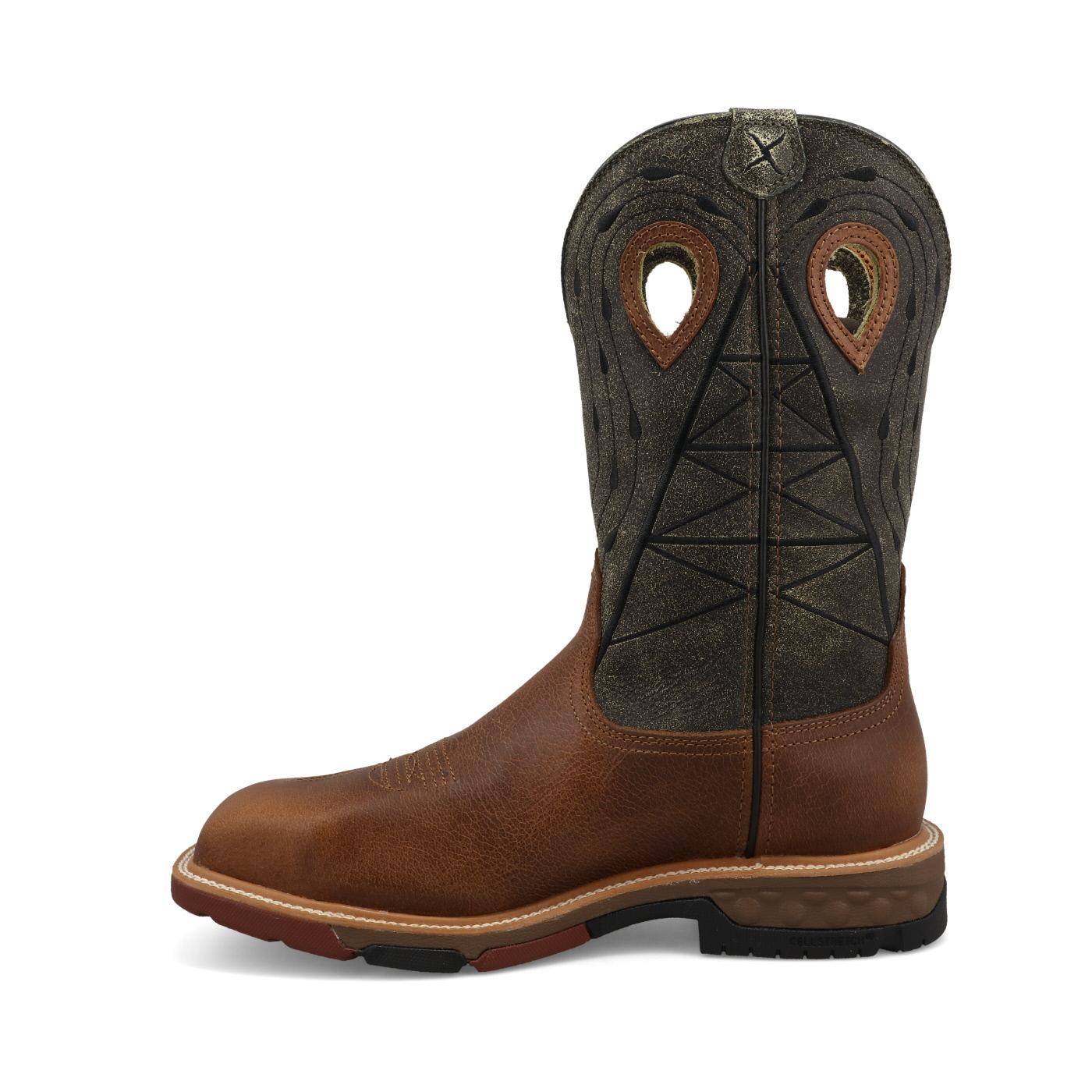 Twisted X MXBNW11 - 12" Western Work Boot - Lion & Dark Olive