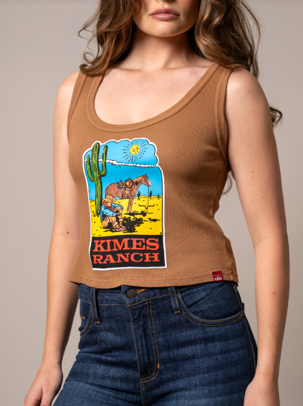 Kimes Ranch LUCKY B DUSTY PATH Tank - Tabacco