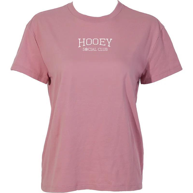 Hooey HT2634PK "Social Club" T-shirt Pink w/Grey & White Cactus