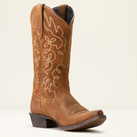 Ariat 10053790 Women's Jukebox Western Boot Dark Ginger Suede