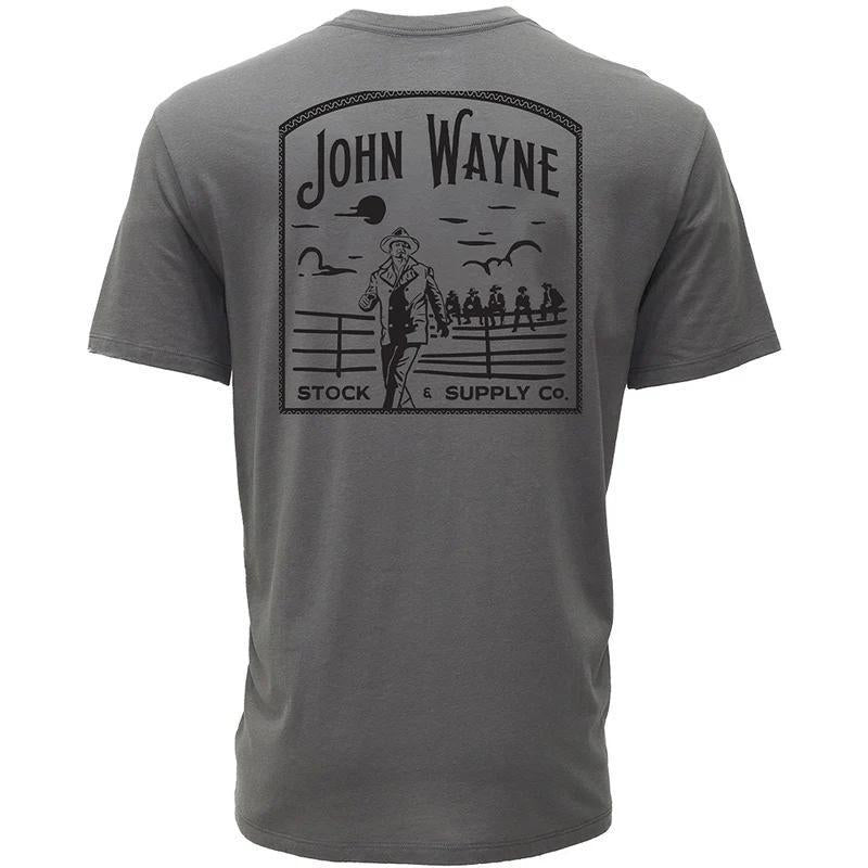 Hooey HT2661DKGY "John Wayne" Dark Grey Pocket T-shirt