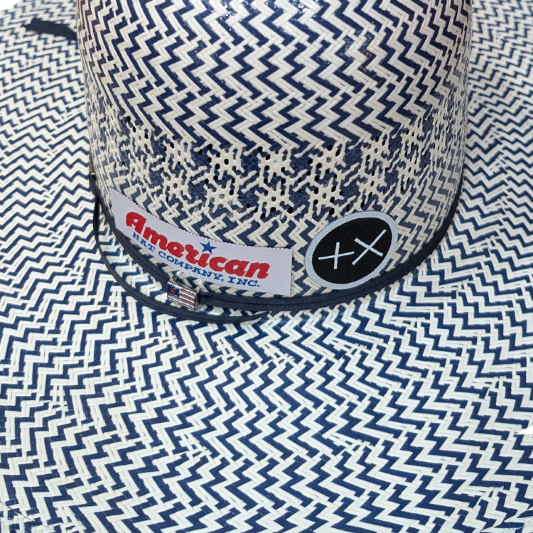American Hat Co 250th 2020 Straw - Blue & White