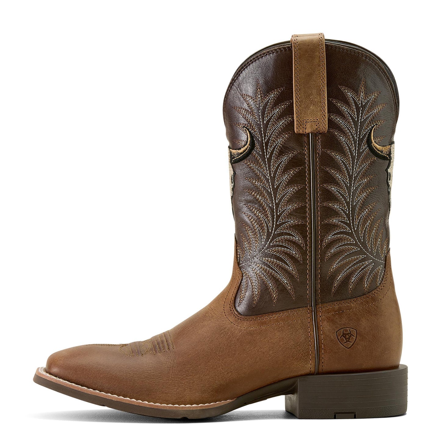Ariat 10064053 Men's Sport Steer Skull Cowboy Boot - Sandstorm