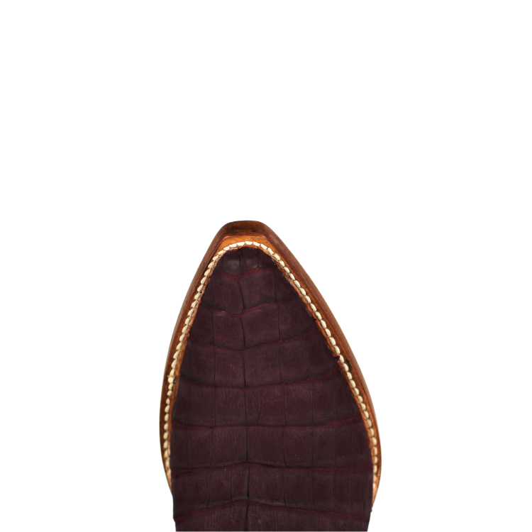Black Jack LBGY7834-5C4 Women's Sueded Caiman Belly - Burgundy