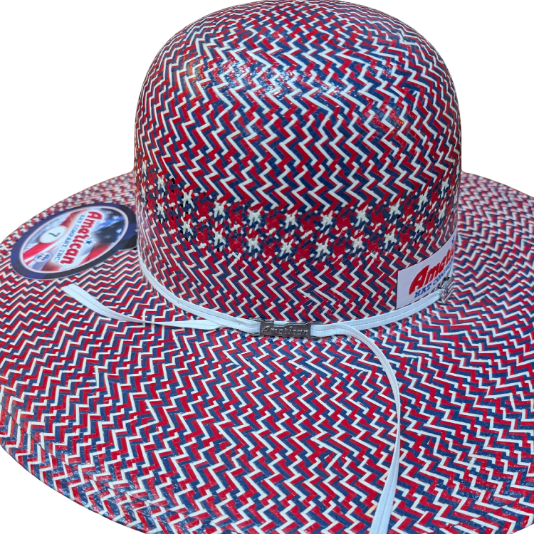 American Hat Co 250th 2030 Straw - Red , White & Blue