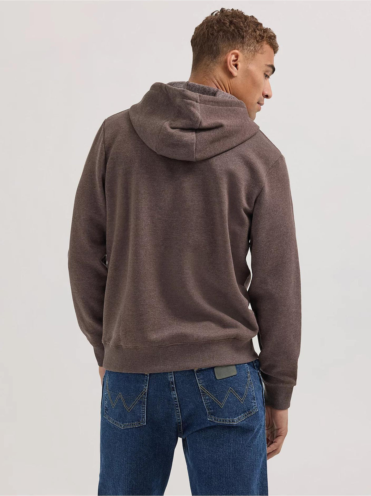 Wrangler 112354257 Men's Western Hoodie - Regular Fit-Chocolate Torte