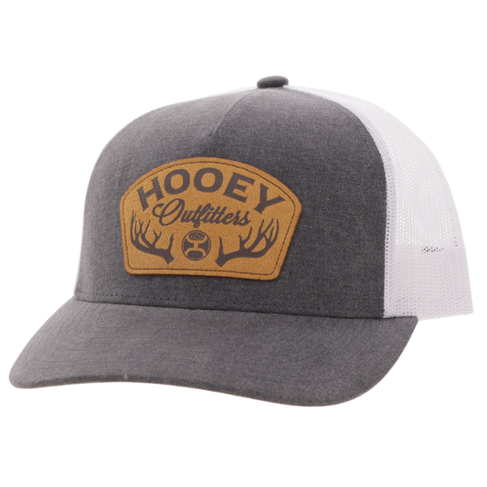Hooey 6026T-BKWH - Outfitters/Antlers Ball Cap
